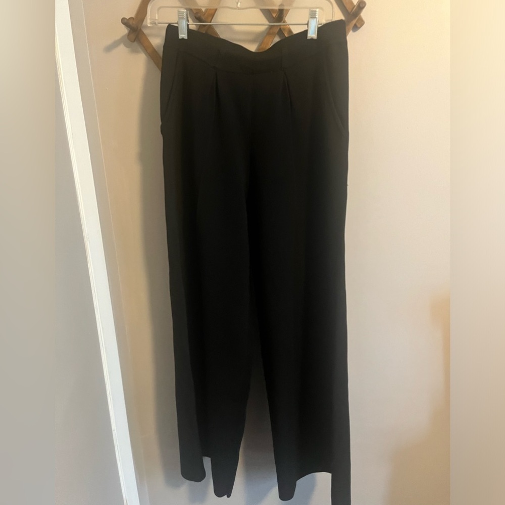Zara wide leg stretch comfort dress pants ladies medium